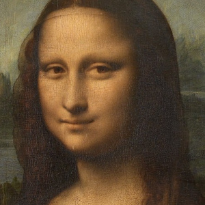 The face of the Mona Lisa, cut out before scaling