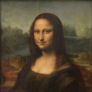 Mona Lisa cropped to a square from the top