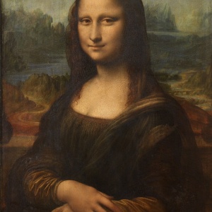 Mona Lisa cropped to a square around the center